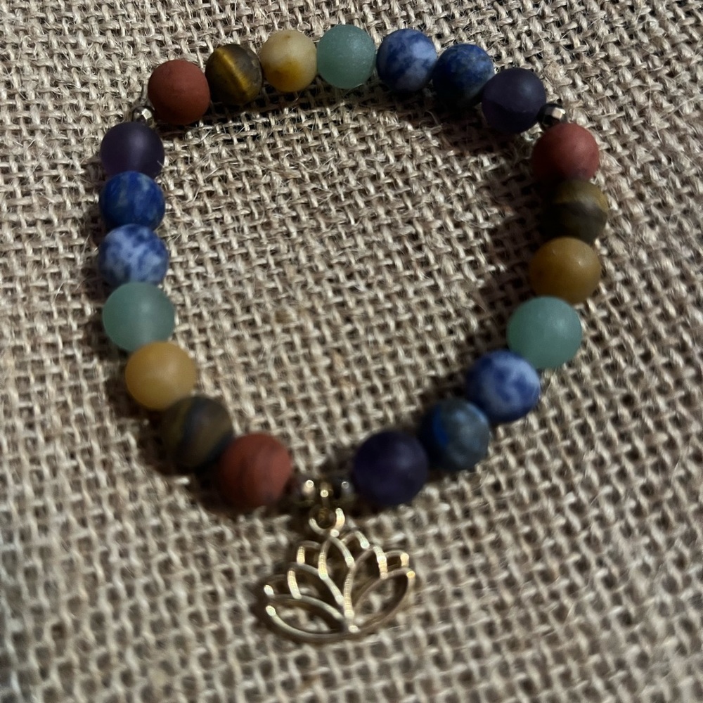 Hand made 7 chackras energy charged crystal bracelets and or necklace